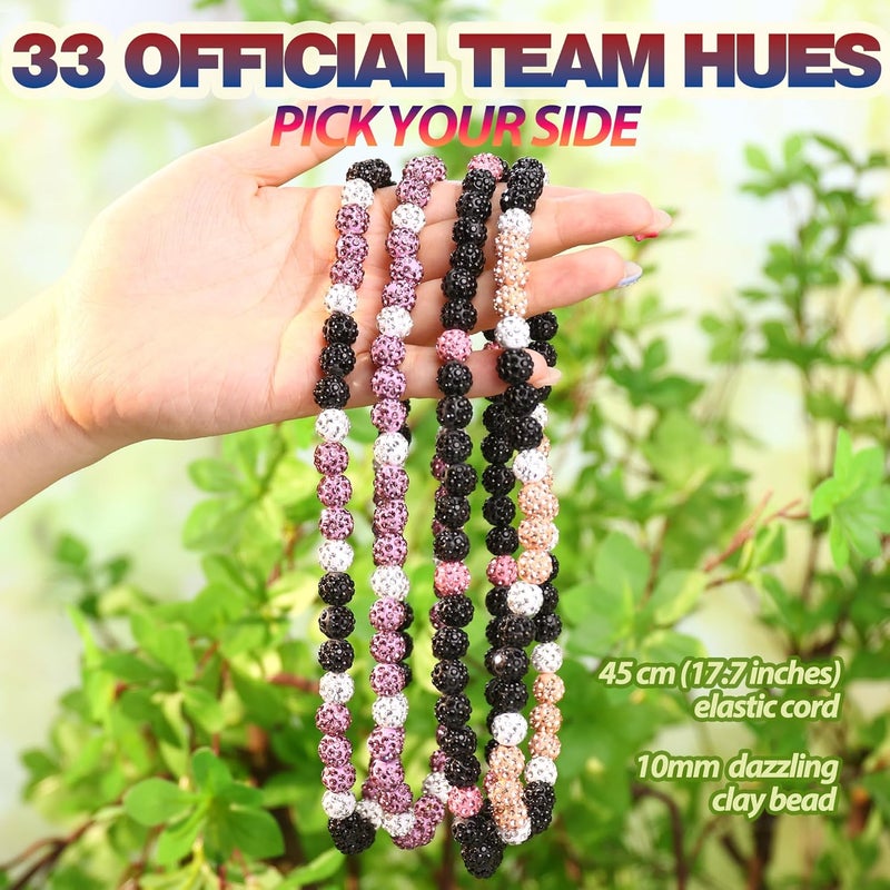 Krfy Baseball Necklaces for Boys, Bling Rhinestone Beaded Necklaces for Women Men, Diamond Baseball Drip Necklace Ice Bead Necklaces Inspired Sports Jewelry, 17.7 Inches, Age：Over 8 Years Old - Image 4